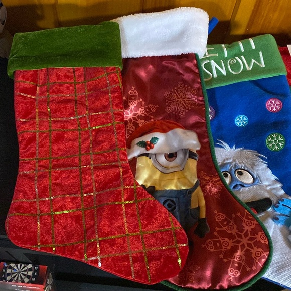 Set of 5 different Christmas stockings NEW - Picture 3 of 11